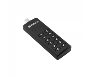 VERBATIM USB C 3.1 Drive 64 GB - Keypad Secure (R:160/W:140 MB/s) GDPR