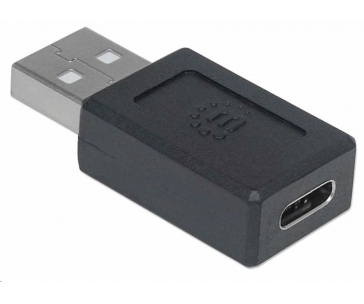 Manhattan USB adaptér, USB-C 2.0 Female na USB-A Male, černá