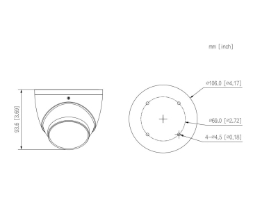 Dahua IPC-HDW5442TM-ASE-0280B, IP kamera, 4Mpx, 1/1,8" CMOS, objektiv 2,8 mm, IR<50, IP67