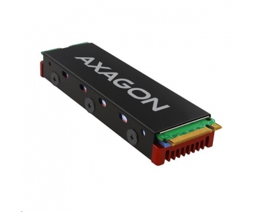 AXAGON CLR-M2, hliníkový pasivní chladič pro jedno i oboustranný M.2 SSD disk, výška 12 mm