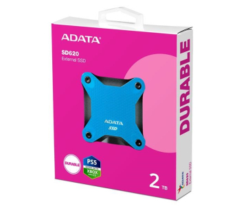 ADATA Externí SSD 2TB SD620, USB Micro-B, USB 3.2 Gen 2, R:520/W:460MB/s, modrá