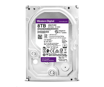 WD PURPLE WD85PURZ 8TB, SATA III 3.5", 256MB 5640RPM, 215MB/s, Low Noise, CMR