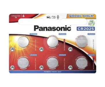 PANASONIC Lithiová baterie (knoflíková) CR-2025EL/6BP 3V (Blistr 6ks)