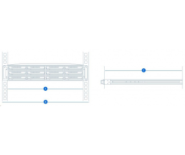 Synology RKM114 pevné ližiny pro RackStation RS422+, RS822+, RS822RP+, RS1221+, RS1619xs+, RX418