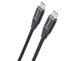 PREMIUMCORD Kabel USB-C M/M, 240W 480Mbps černý bavlněný oplet, 2m