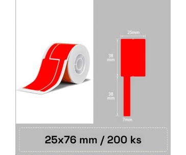 Niimbot štítky na kabely T 25x76mm 200ks Červené pro B21, B21S, B3, B1S