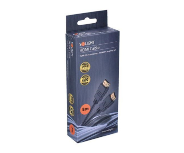 Solight HDMI kabel s Ethernetem, HDMI 1.4 A konektor - HDMI 1.4 A konektor, blistr, 3m