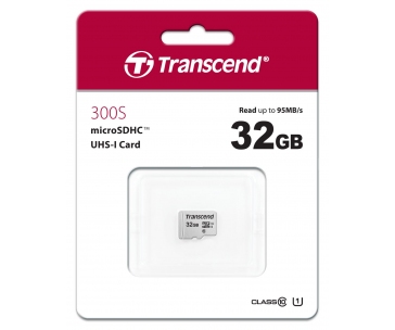 TRANSCEND MicroSDHC karta 32GB 300S, UHS-I U1, bez adaptéru