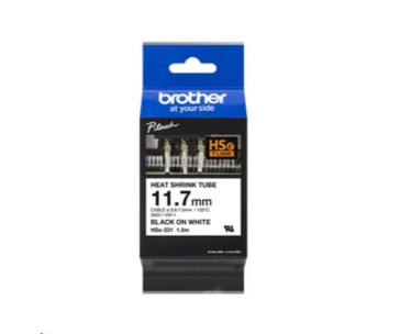 BROTHER smršťovací bužírka - HSE-231E bílá pro E300VP H300 H500 E550 P700 P750 D800 P900 P950 - 11,2mm / 2,1-7mm / 3:1