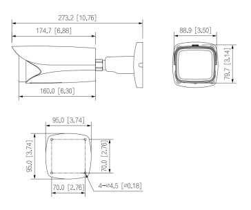 Dahua IPC-HFW5541E-Z5E-0735, IP kamera, 5Mpx, 1/2,7" CMOS, objektiv 7-35 mm, IR<120, IP67, IK10