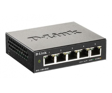 D-Link DGS-1100-05V2 5-port Gigabit Smart Managed switch, fanless