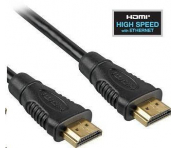 PremiumCord HDMI High Speed + Ethernet kabel, zlacené konektory, 1.5m