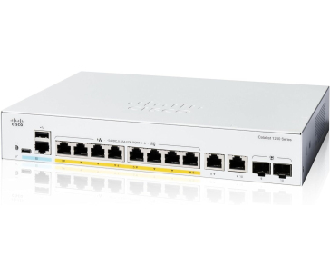 Cisco Catalyst switch C1200-8FP-2G (8xGbE,2xGbE/SFP combo,8xPoE+,120W,fanless) - REFRESH