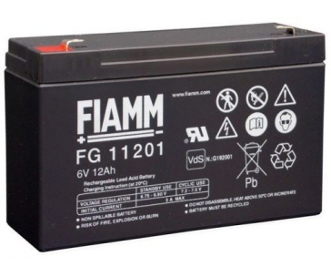 Baterie - Fiamm FG11201 (6V/12,0Ah - Faston 187), životnost 5let