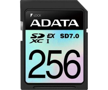 ADATA SDXC karta 256GB Express, PCIe Gen3, UHS-I, C10, V30, (R:800/W:700 MB/s)