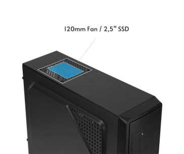 CHIEFTEC skříň UC-03B-OP, mini-ITX, Black, bez zdroje