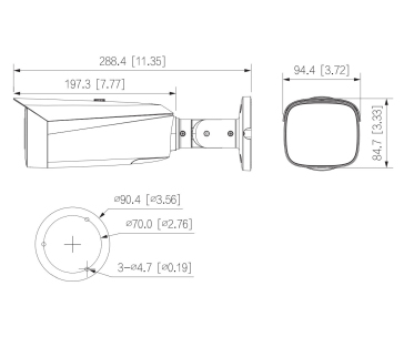 Dahua IPC-HFW3849T1-ZAS-PV-27135, IP kamera s dvojitým přísvitem, 8Mpx, 1/2.8" CMOS, objektiv 2,7-13,5 mm, IR<50, IP67