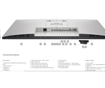 DELL LCD U4323QE - 42.51"/IPS/LED/4K/3840x2160/16:9/60Hz/8ms/1000:1/350cd/m2/DP/Speaker/HDMI/PivotVESA/3YNBD (210-BFIS)