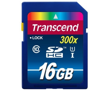 TRANSCEND SDHC karta 16GB Premium, Class 10 UHS-I, 300X (45MB/s)