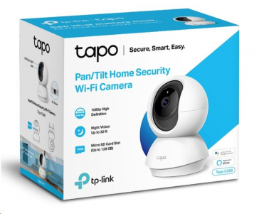 TP-Link Tapo C200 domácí/indoor kamera, (2MP, Full HD 1080p, IR 10m, WiFi, microSD)