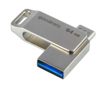 GOODRAM Flash Disk 64GB ODA3, USB 3.2, stříbrná