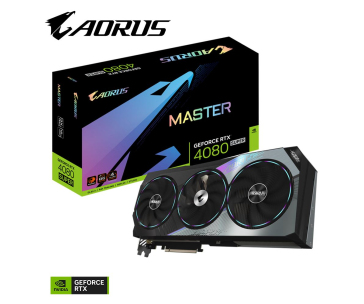 GIGABYTE VGA NVIDIA GeForce RTX 4080 SUPER AORUS MASTER OC 16G, 16G GDDR6X, 3xDP, 1xHDMI