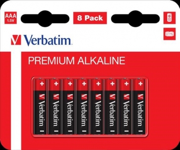 VERBATIM Alkalické baterie AAA, 8 PACK , LR03