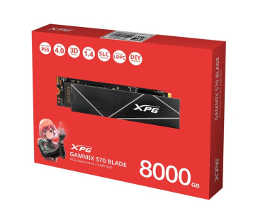 ADATA SSD 8TB XPG GAMMIX S70 Blade, PCIe Gen4x4 M.2 2280, (R:7300/ W:6300MB/s)