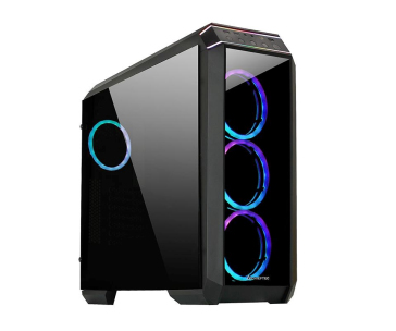 CHIEFTEC skříň STALLION II, ATX, 1x USB-C 3.2, 2x USB 3.1, 1x USB 2.0, 4x 120mm RGB Fan, černá