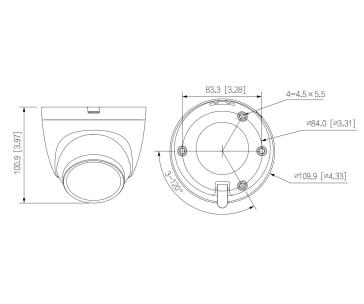 Dahua IPC-HDW2249T-S-IL-0360B, IP kamera s dvojitým přísvitem, 2Mpx, 1/2.8" CMOS, objektiv 3,6 mm, IR<30, IP67