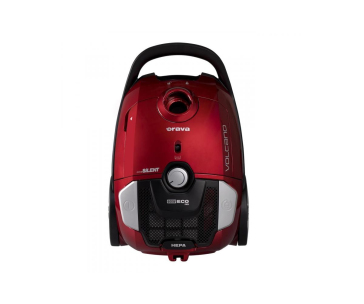 Orava Volcano vysavač, 600 W, sáčkový, objem 4 l, ECO motor, 68 dB, akční rádius 9 / 6 m, červená