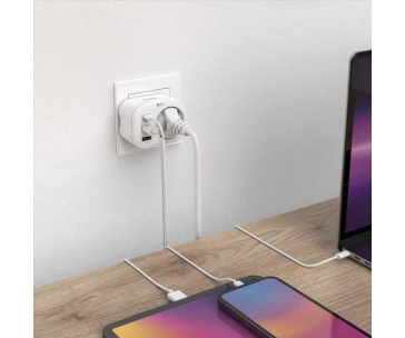 Hama zásuvková USB nabíječka, 1x el. zásuvka, 1x USB-C PD, 2x USB-A, 20 W