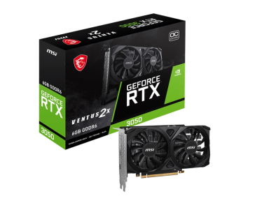 MSI VGA NVIDIA GeForce RTX 3050 VENTUS 2X E 6G OC, 6G GDDR6, 1xDP, 2xHDMI