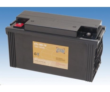 Baterie - CTM CTL 120-12 (12V/120Ah - M6), životnost 10-12let