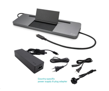 i-tec USB-C Metal Ergonomic 4K 3x Display Docking Station with Power Delivery 85W + i-tec Universal Charger 100W (bundle