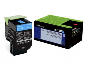 LEXMARK Cyan toner 802SC pro CX310/410/510 z programu Lexmark Return (2 000 stran)