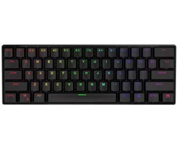 Endorfy herní klávesnice Thock Compact BLK RGB /USB/ black sw. / bezdrátová / mechanická / US layout / mini /černá RGB