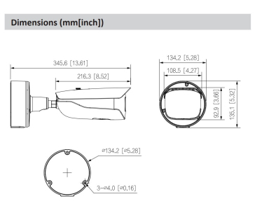 Dahua IPC-HFW5842H-ZHE-2712F-DC12AC24V-S3, IP kamera, 8Mpx, Bullet, 1/1.8" CMOS, objektiv 2.7-12 mm, IR<60, IP67, IK10