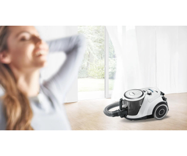 Bosch Series 6 BGC41XALL vysavač, 700 W, bezsáčkový, akční radius 10 m, filtr UltraAllergy, bílá