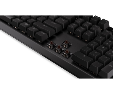 Endorfy herní klávesnice Thock Brown / drátová / brown switch / mechanická / US layout / černá RGB