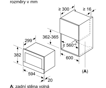 Bosch Serie 8 BFL634GS1 vestavná mikrovlnná trouba, 1220 W, 7 programů, 5 stupňů výkonu, dotykový displej