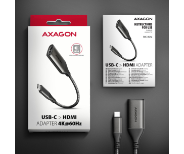 AXAGON RVC-HI2M, USB-C -> HDMI 2.0a redukce / adaptér, 4K/60Hz HDR10