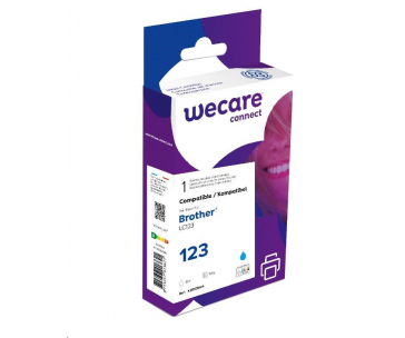 WECARE ARMOR cartridge pro Brother DCP J4110DW, MFC J4310, 4410, 4510DW (LC123C), modrá/cyan, 10ml, 600 str