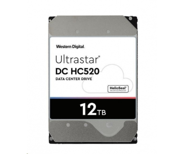 Western Digital Ultrastar® HDD 12TB (HUH721212ALE600) DC HC520 3.5in 26.1MM 256MB 7200RPM SATA 512E ISE (GOLD)