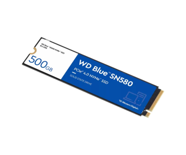 WD BLUE SSD NVMe 500GB PCIe SN580,Gen4 , (R:4000, W:3600MB/s)