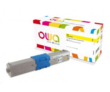 OWA Armor toner pro OKI C301, C321, MC332, MC342, 1500p, 44973533, žlutá/yellow