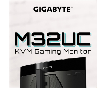 GIGABYTE LCD - 31.5" Gaming monitor M32UC, Prohnutý VA1500R, 3840 x 2160 UHD, 144Hz, 3000:1, 350cd/m2, 1ms, 2xHDMI, 1xDP