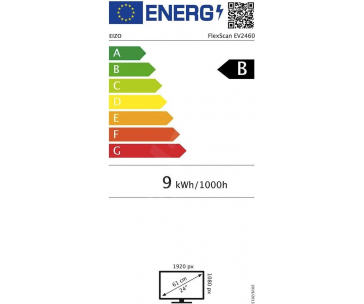 EIZO MT 24" EV2460-BK FlexScan, IPS, 1920x1080, 250nit, 1000:1 5ms, DisplayPort, DVI-D, HDMI, D-sub, USB, Repro, Černý