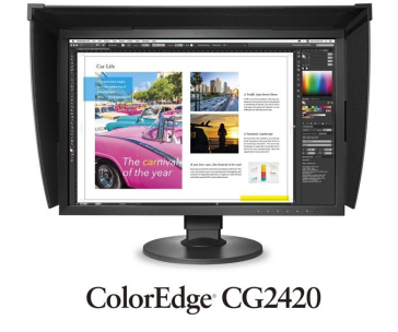 EIZO MT 24" CG2420 ColorEdge, IPS, 1920x1200, 400nit, 1500:1, 10ms, DisplayPort, DVI-D, HDMI, Pivot, KVM, autokalibrace