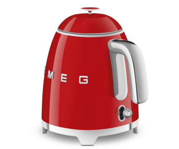 Smeg KLF05RDEU mini rychlovarná konvice, 0,8 l / 3 šálky, 1400 W, styl 50. let, červená